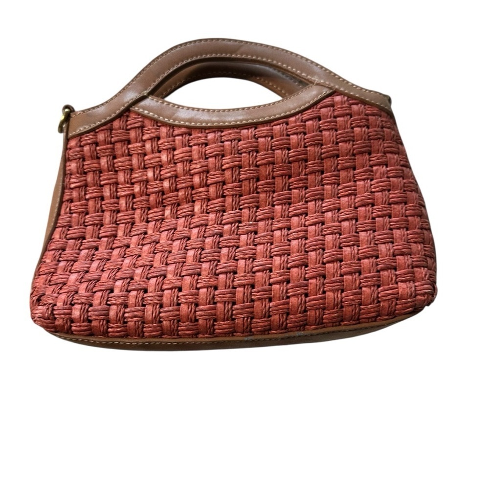 Fossil Woven Red Mini Bag